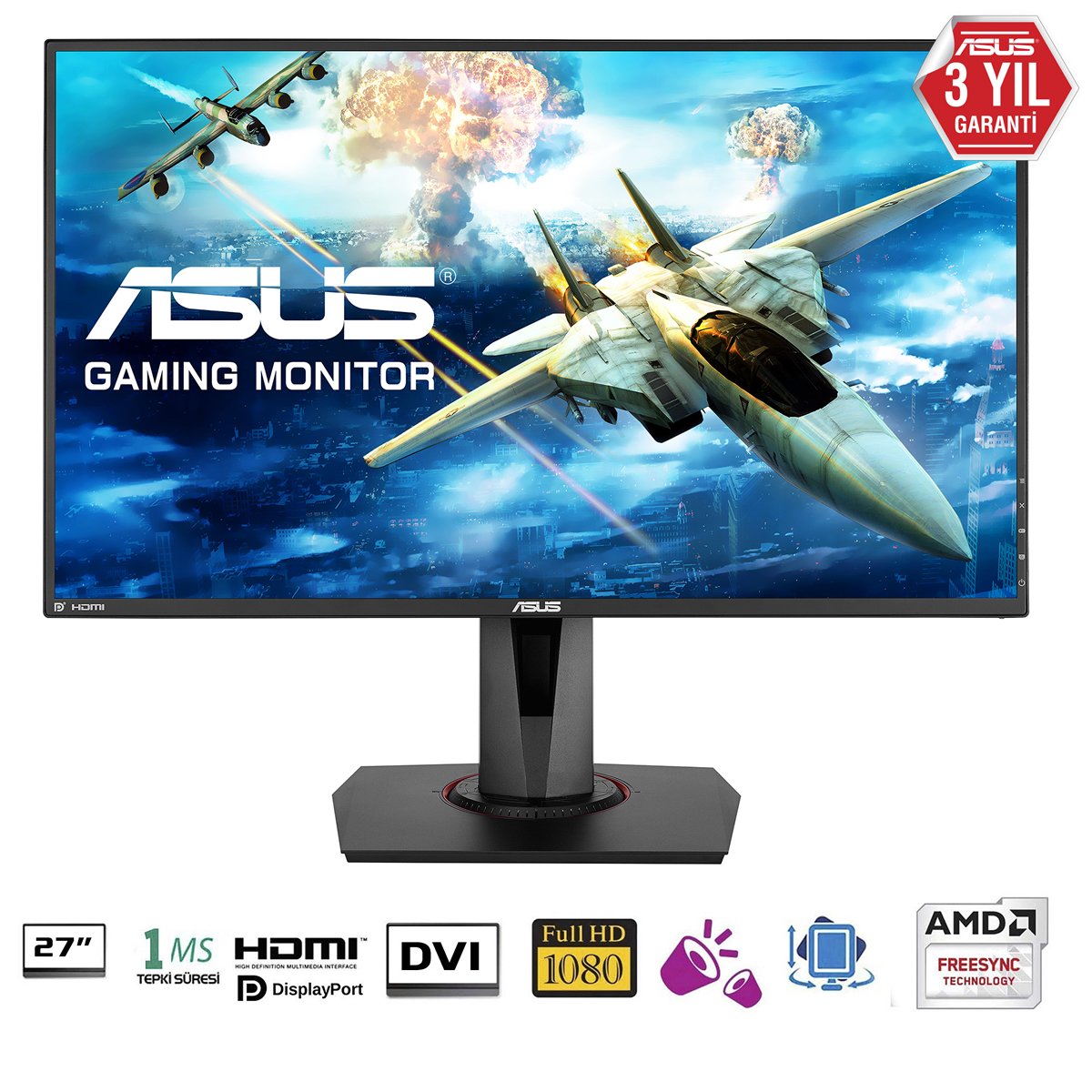 Asus 27'' VG278Q 144Hz 1ms FHD Freesync/G-sync Gaming Monitör