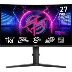MSI 27'' MPG 275CQRXF 2560x1440 (WQHD) 16:9 CURVE 1500R RAPID VA 240Hz 0.5MS GTG FREESYNC PREMIUM SIYAH GAMING MONITOR