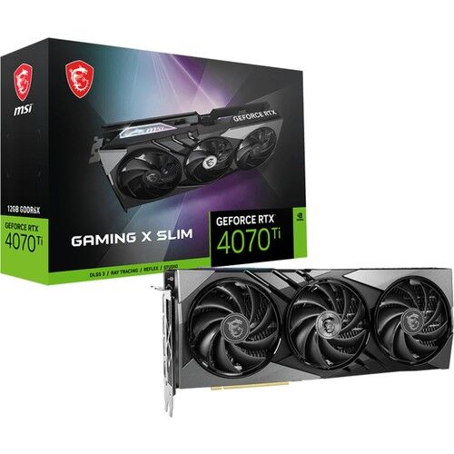 MSI VGA GEFORCE RTX 4070 TI GAMING X SLIM 12G RTX4070 TI 12GB GDDR6X 192B DX12 PCIE 4.0 X16 (3XDP 1XHDMI)