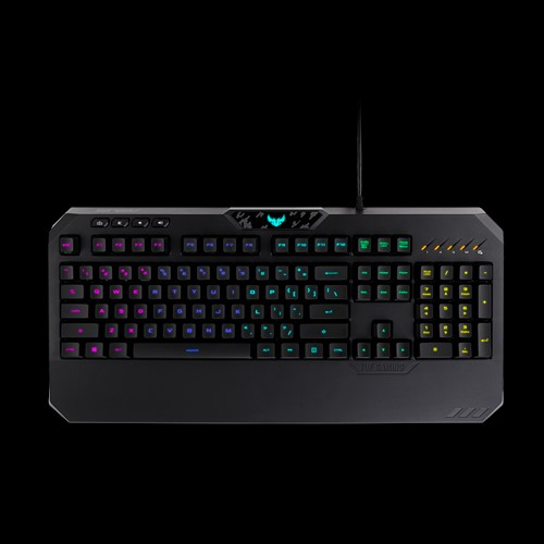 ASUS TUF GAMING K5 AURA SYNC RGB MECH-BRANE OYUNCU KLAVYE - TÜRKÇE TUS DİZİLİMİ, BİLEK DESTEĞİ, SUYA VE TOZA  DAYANIKLI & TUF GAMING