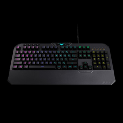 ASUS TUF GAMING K5 AURA SYNC RGB MECH-BRANE OYUNCU KLAVYE - TÜRKÇE TUS DİZİLİMİ, BİLEK DESTEĞİ, SUYA VE TOZA  DAYANIKLI & TUF GAMING