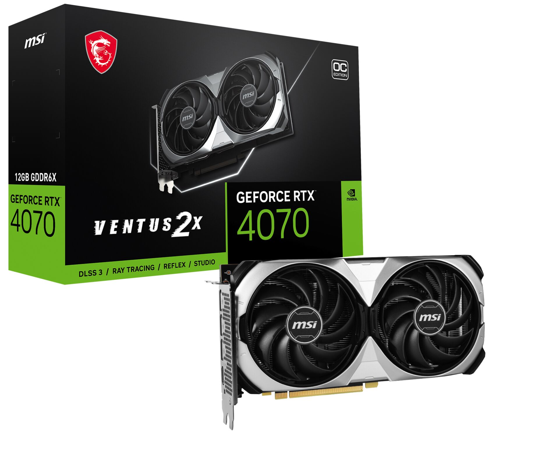 MSI NVIDIA GeForce RTX 4070 Ventus 2X E 12G OC 12 GB GDDR6X 192 Bit Ekran Kartı