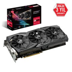 Asus ROG-STRIX-RX590-8G-GAMING 256 Bit GDDR5 8 GB Ekran Kartı 8GB GDDR5 256bit 1565Mhz OC 1xDVI 2xHDMI 2xDP AURA RGB EKRAN KARTI