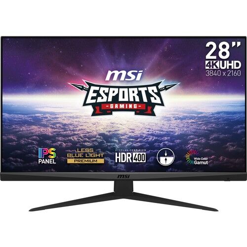 MSI G281UV 27.9'' FLAT IPS 3840X2160 (UHD) 16:9 60HZ 4MS FREESYNC HDR400 GAMING MONITOR