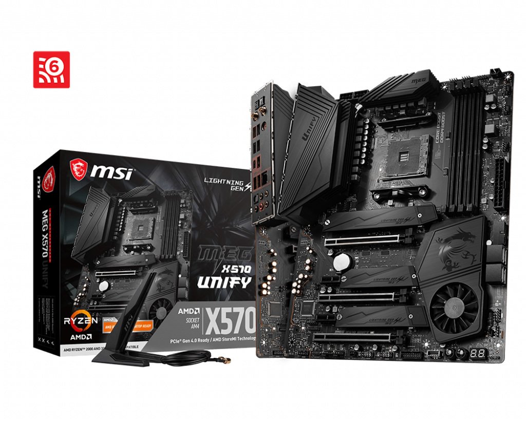 MSI MEG X570 UNIFY AM4 DDR4 4600 mhz (OC) 3 x M.2 USB 3.2 ATX