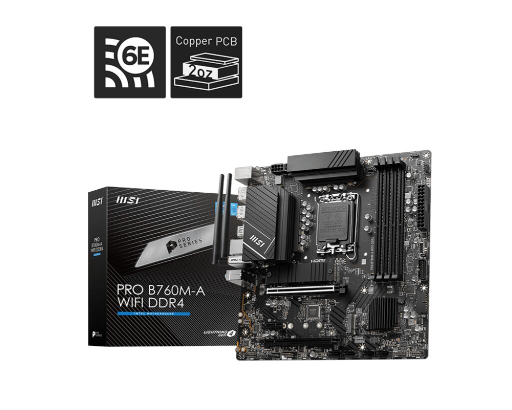MSI PRO B760M-A WIFI DDR4 5333(OC) M.2 ATX 1700p