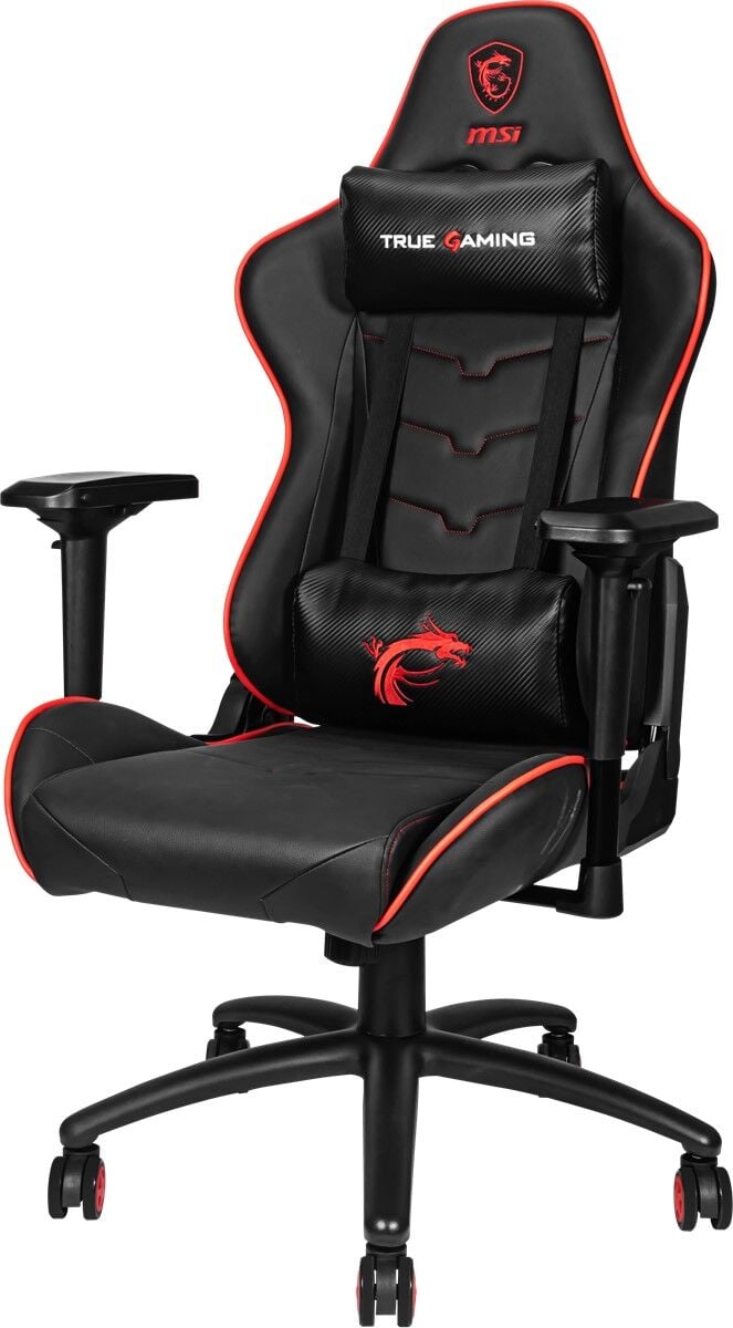 MSI MAG CH120 X 4D KOLÇAK PVC DERI YASTIKLI GAMING KOLTUK KIRMIZI