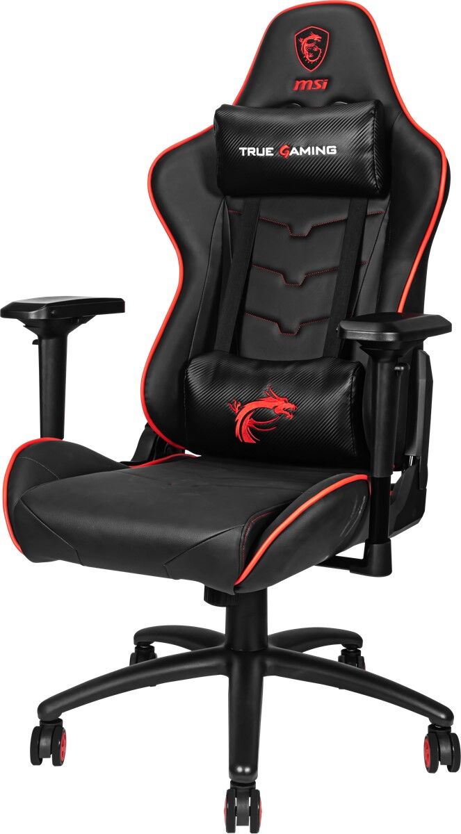 MSI MAG CH120 X 4D KOLÇAK PVC DERI YASTIKLI GAMING KOLTUK KIRMIZI
