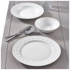 Güral Porselen Monet 18 Parça 6 Kişilik Rölyefli Yemek Takımı