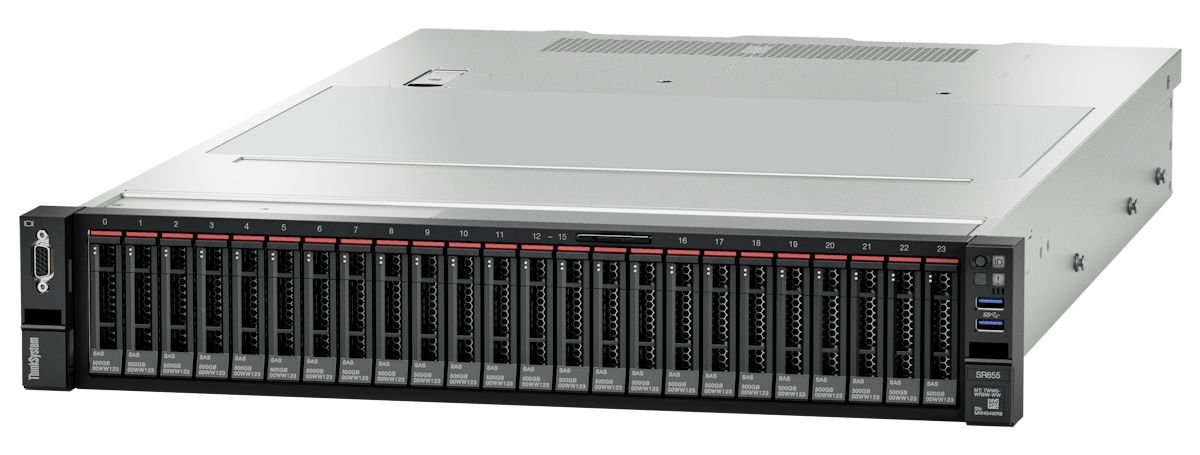 LENOVO SERVER 7Z01A049EA THINKSYSTEM SR655 1xAMD EPYC 7282 16C 2.8GHz 1x32GB RAID 930-8i 2GB 1x750W 2U RACK