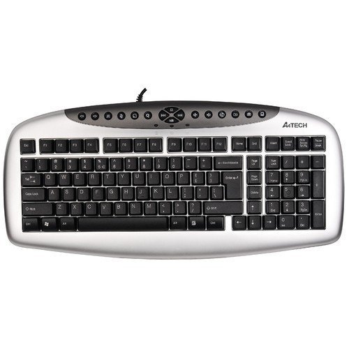 A4 TECH KB21 MULTIMEDYA Q USB GÜMÜŞ/SİYAH KLAVYE