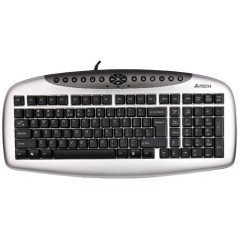 A4 TECH KB21 MULTIMEDYA Q USB GÜMÜŞ/SİYAH KLAVYE