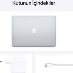 Apple MacBook Air M1 Çip 8GB 512GB SSD macOS 13'' QHD Taşınabilir Bilgisayar Gümüş MGNA3TU/A