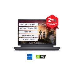 Dell Gaming G16 G76302401010U i7-13700HX 16 GB 512 GB SSD RTX4060 16'' QHD Gaming Laptop