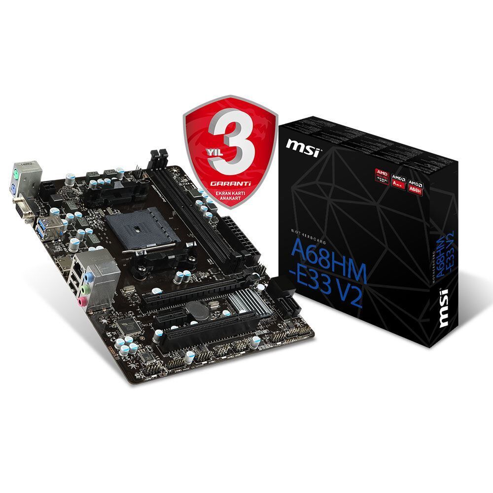 MSI A68HM-E33 V2 FM2+ DDR3 2133(OC) VGA HDMI USB3.0 mATX