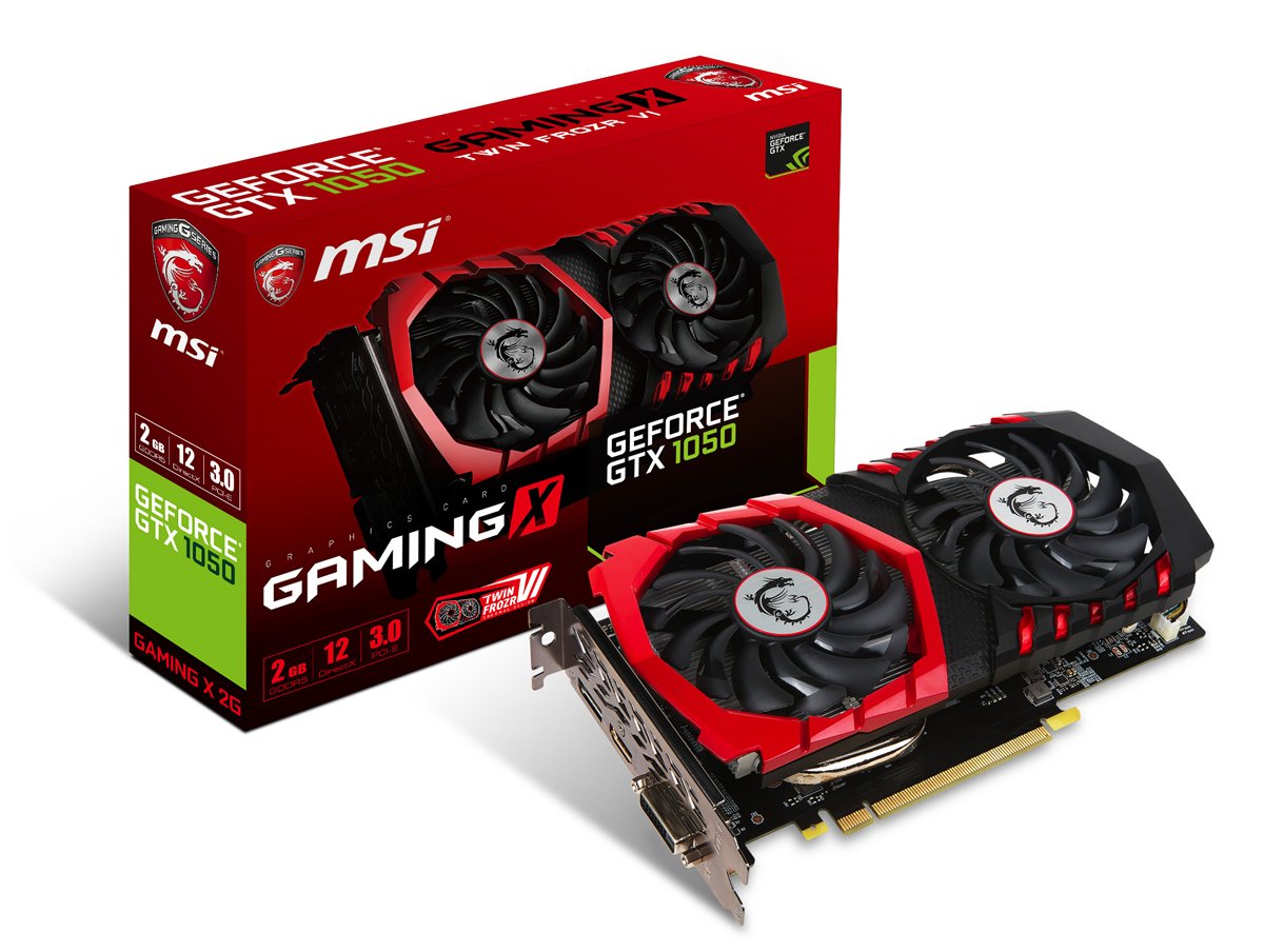 MSI VGA GEFORCE GTX 1050 GAMING X 2G GTX1050 2GB GDDR5 128B DX12 PCIE 3.0 X16 (1XDVI 1XHDMI 1XDP)