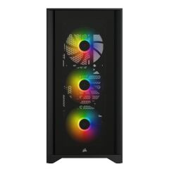 CORSAIR CC-9011204-WW ICUE 4000X RGB TEMPERLI CAM YAN PANEL MID TOWER BILGISAYAR KASASI SIYAH