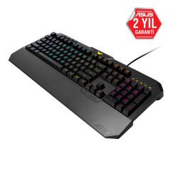 ASUS TUF GAMING K5 AURA SYNC RGB MECH BRANE OYUNCU KLAVYE TÜRKÇE TUŞ DİZİLİMİ BİLEK DESTEĞİ SUYA VE TOZA  DAYANIKLI