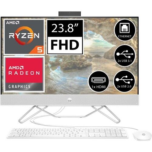 HP 205 G8 6D388EA Ryzen 5 5625U 8 GB 512 GB SSD Radeon Graphics 23.8 Full HD All in One PC