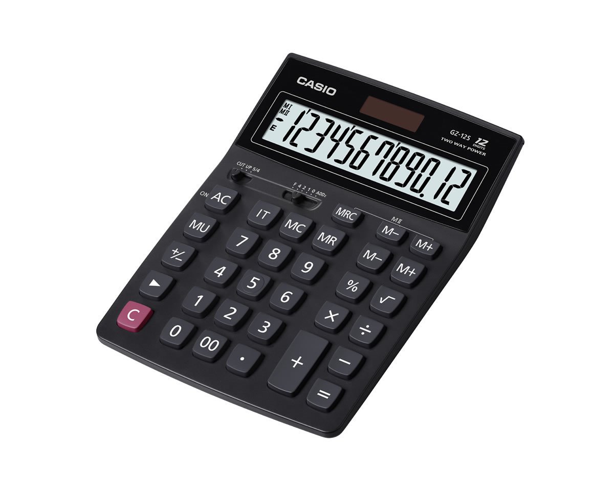 CASIO GZ-12S 12 HANE MASAÜSTÜ HESAP MAKİNESİ