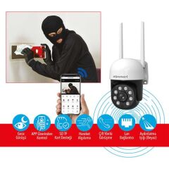Alpsmart ATS690 128 GB 2MP 360º Wi-Fi Akıllı Dome Kamera Hareket Algılamalı