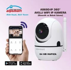 Alpsmart Akıllı Wifi Güvenlik ve Bebek Kamerası 64 GB Sd Hafıza