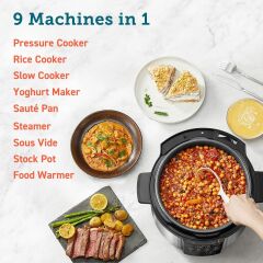 COSORI Düdüklü Tencere, 9'u 1 Arada, 14 Fonksiyonlu Çoklu Pişirici, 5,7 L Düdüklü Tencere, Yavaş Pişirici ve Sous Vide, Sote Tavası, Paslanmaz Çelik