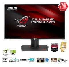 27 ASUS ROG Swift PG27UQ 4K UHD (3840 x 2160) 144Hz G-SYNC HDR 4ms IPS Aura Sync MONİTÖR