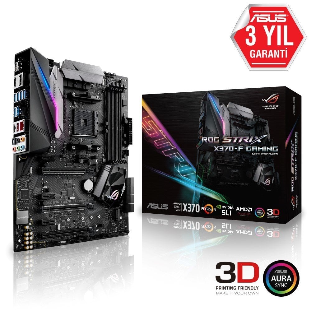 ASUS ROG STRIX X370-F GAMING AM4 X370 SOCKET1331 USB3.1 ANAKART