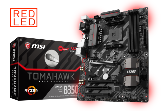 MSI B350 TOMAHAWK AM4 DDR4 VGA DVI HDMI GLAN SATA 6GB/S M2 USB3.1 ATX