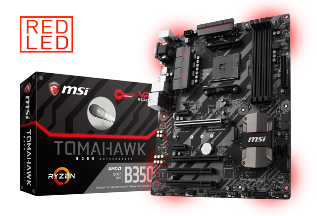MSI B350 TOMAHAWK AM4 DDR4 VGA DVI HDMI GLAN SATA 6GB/S M2 USB3.1 ATX